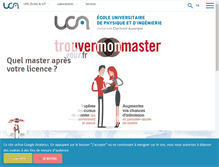 Tablet Screenshot of physique.sciences.univ-bpclermont.fr